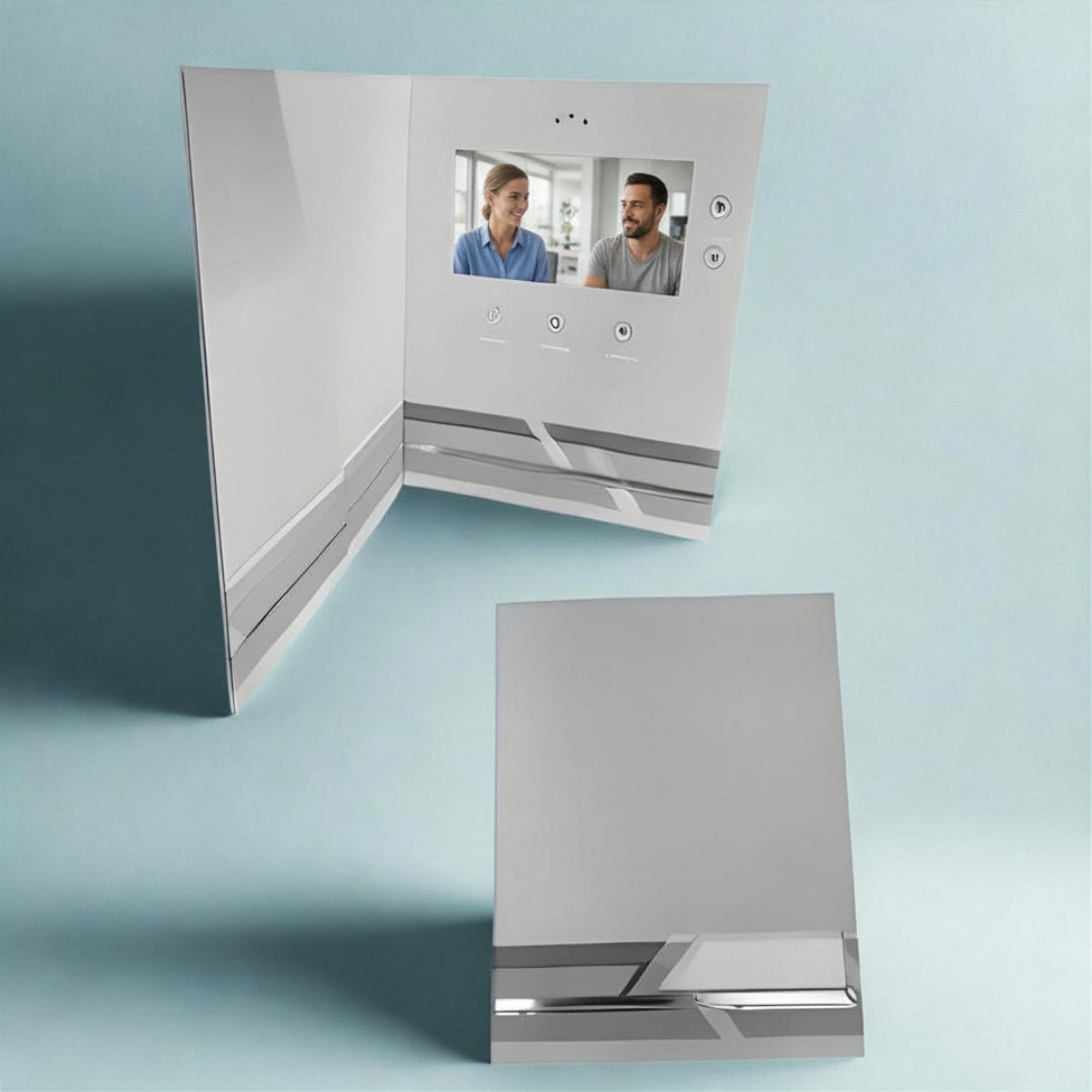 MediaBuk Video Brochure — 7 inch Screen — 9 × 12 size — Cover Image Window