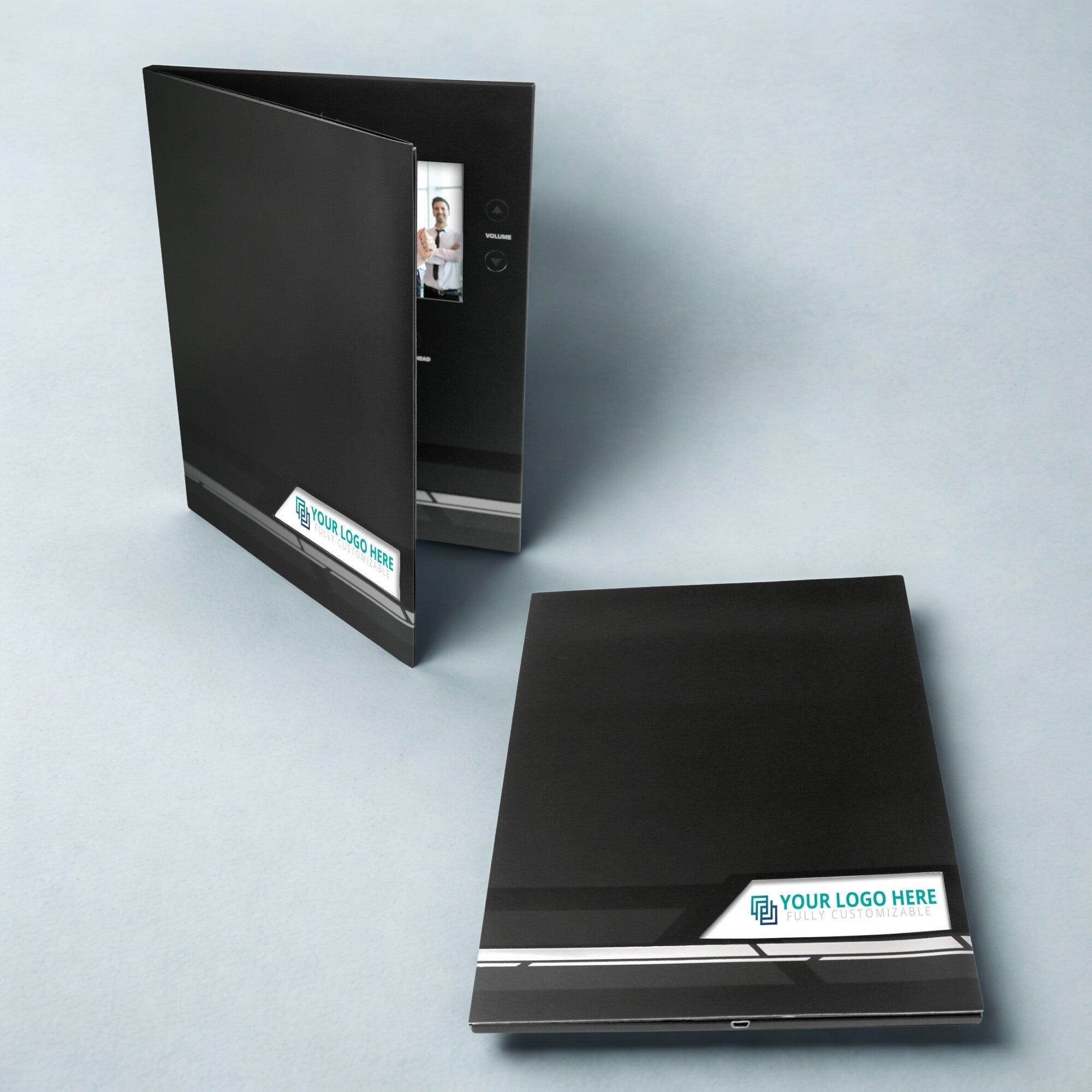 MediaBuk Video Brochure — 7 inch Screen — 9 × 12 size — Cover Image Window
