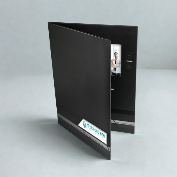 MediaBuk Video Brochure — 7 inch Screen — 9 × 12 size — Cover Image Window (2 color options)